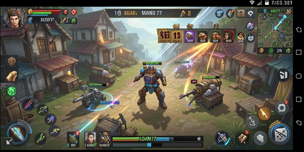 Tampilan gameplay ADAM77 dengan pertarungan strategi nyata.