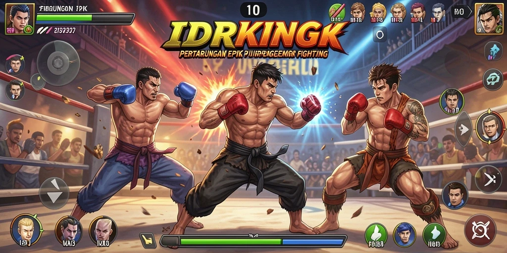 Tampilan aksi mendebarkan dalam pertarungan IDRKING.