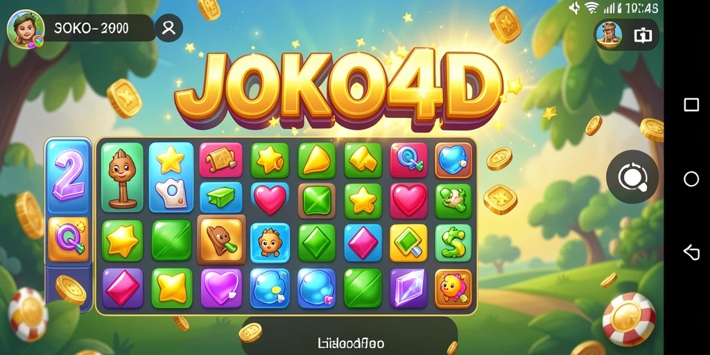 Tampilan gameplay seru di JOKO4D dengan kombinasi warna yang menantang.