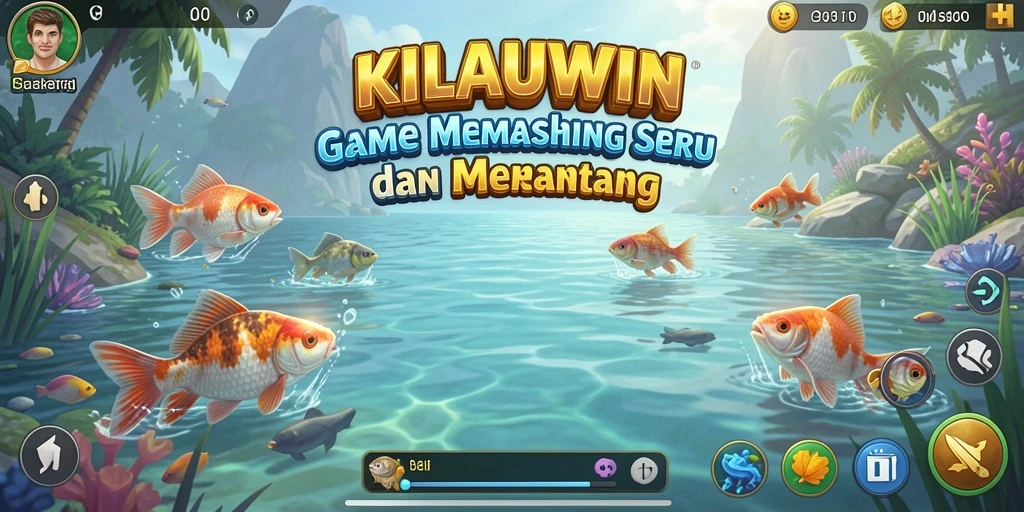 Tampilan menarik game KILAUWIN dengan gameplay memancing penuh warna.