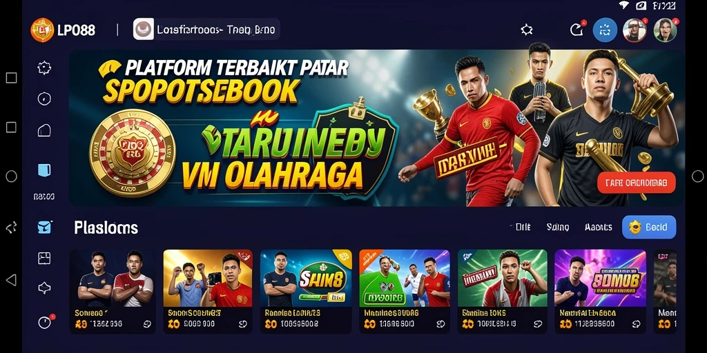 Tampilan antarmuka LPO88 saat aktif untuk taruhan olahraga.