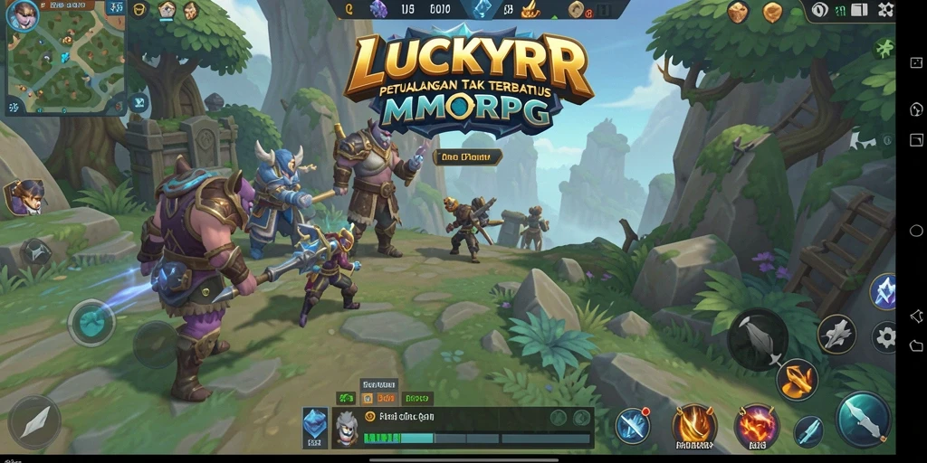 Tampilan gameplay seru dalam <strong>LUCKYRP</strong> yang menampilkan petualangan epik.