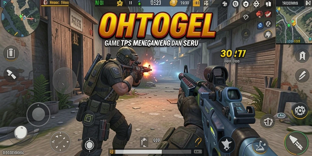 Tampilan gameplay seru OHTOGEL dengan aksi tembak-menembak intens.