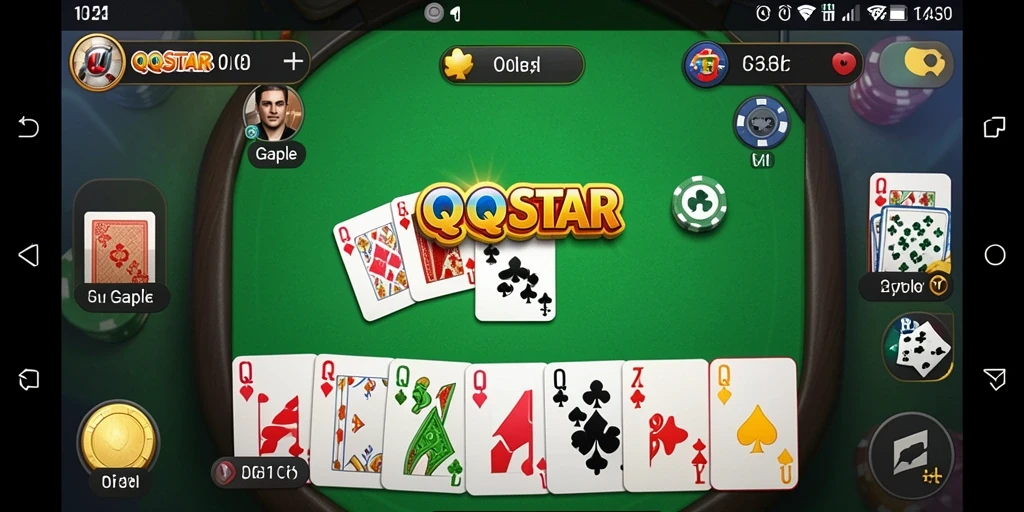 Gameplay seru QQSTAR menampilkan momen-momen menantang dalam permainan Gaple.
