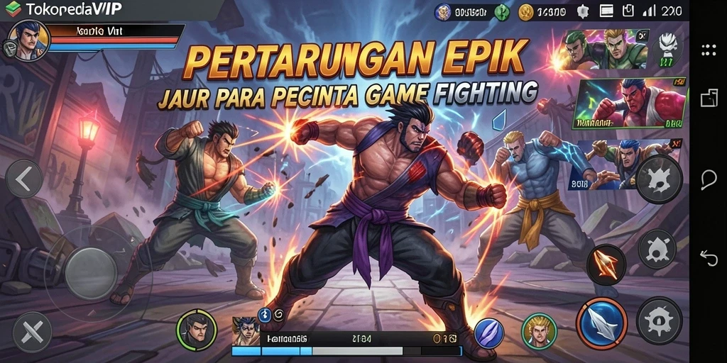 Tampilan gameplay TOKOPEDIAVIP yang menakjubkan dengan pertarungan yang mendebarkan.